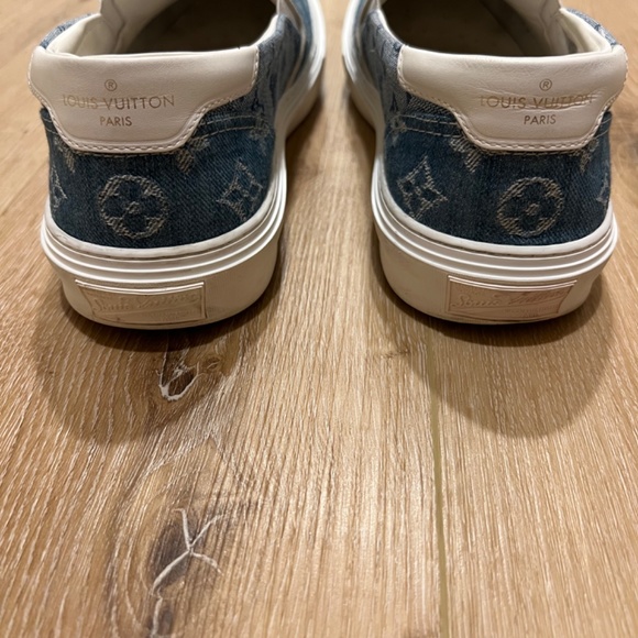 Louis Vuitton Trocadero Leather Low Trainers [Blue, Monogram] - Picture 4 of 11